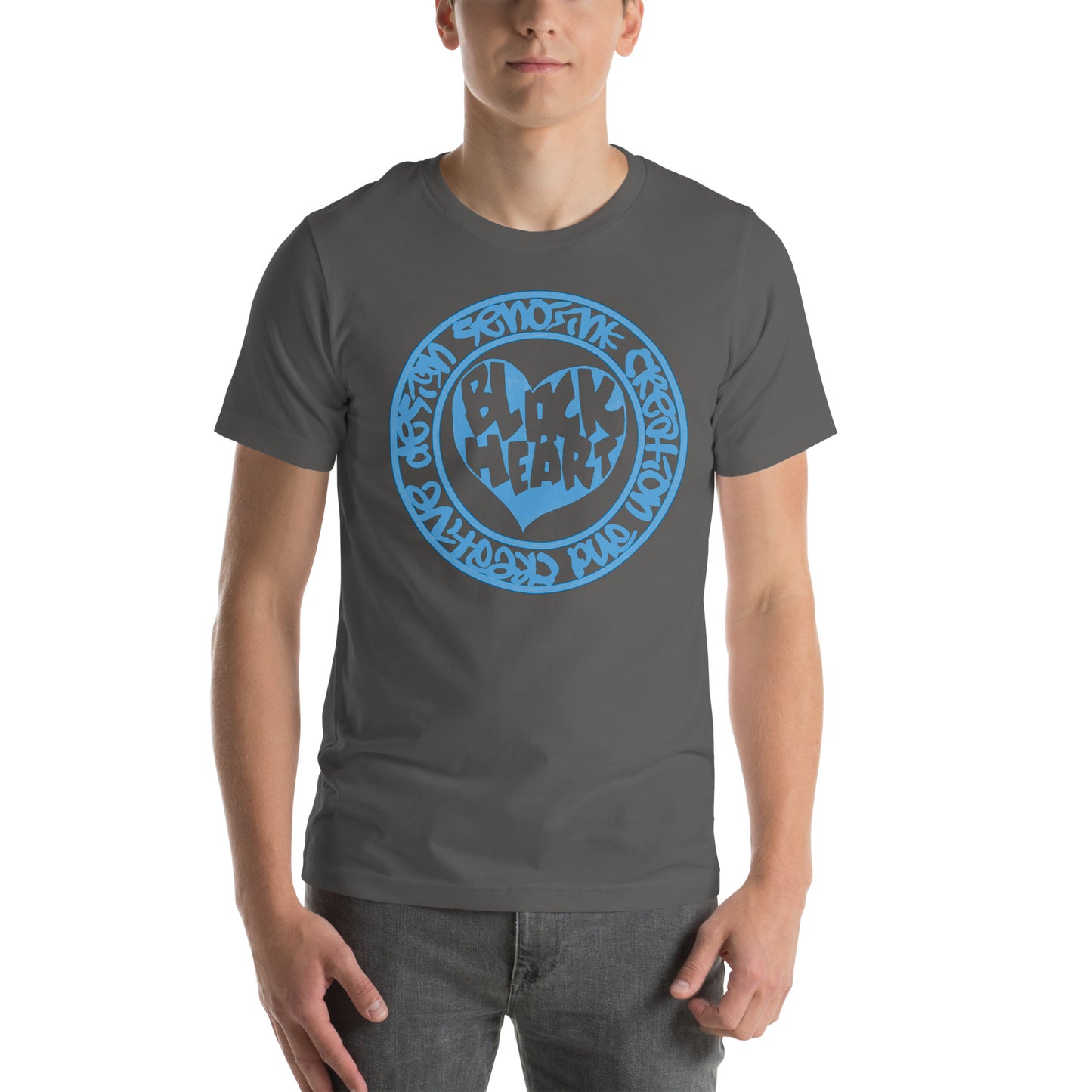 BLACK HEART BABY BLUE T-shirt