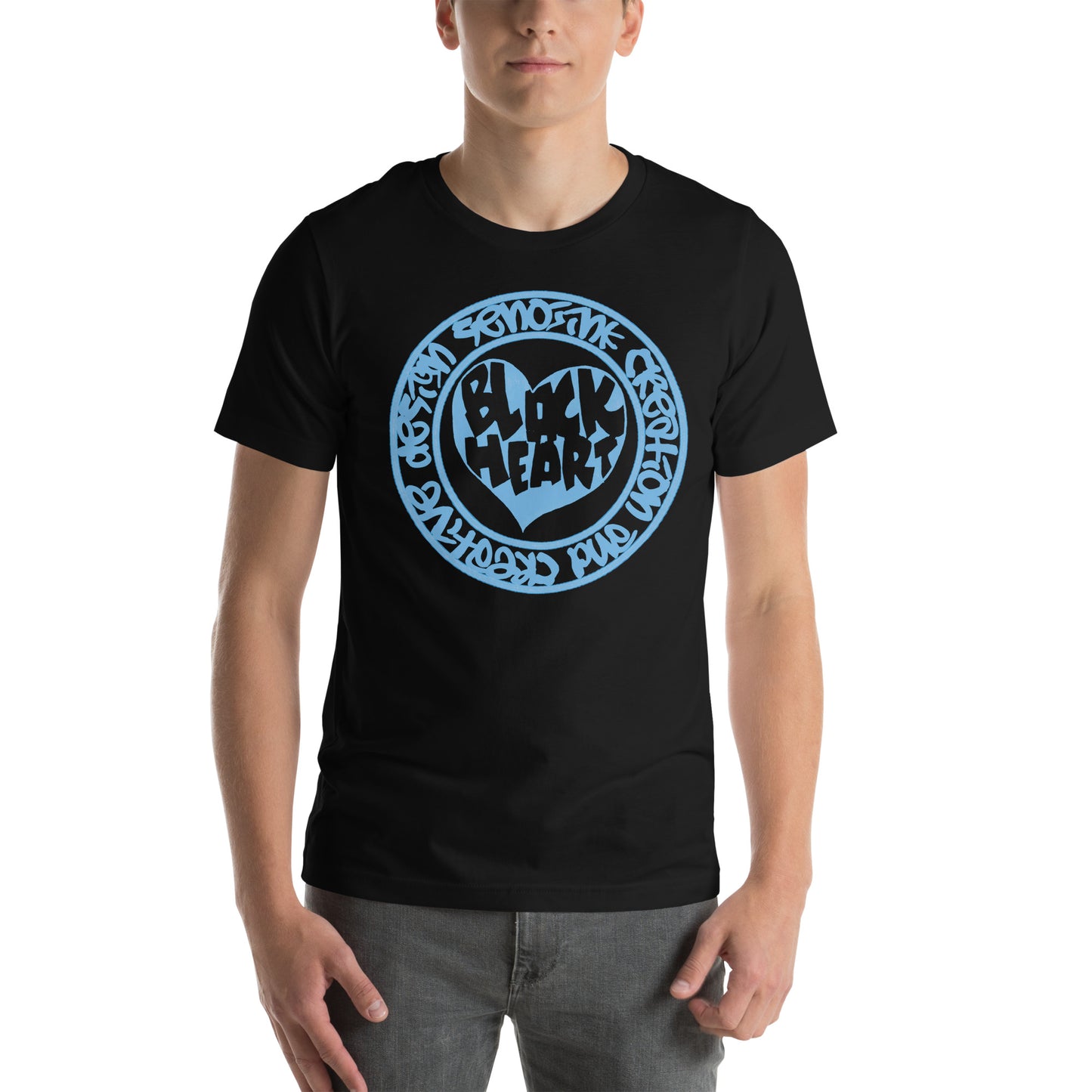 BLACK HEART BABY BLUE T-shirt