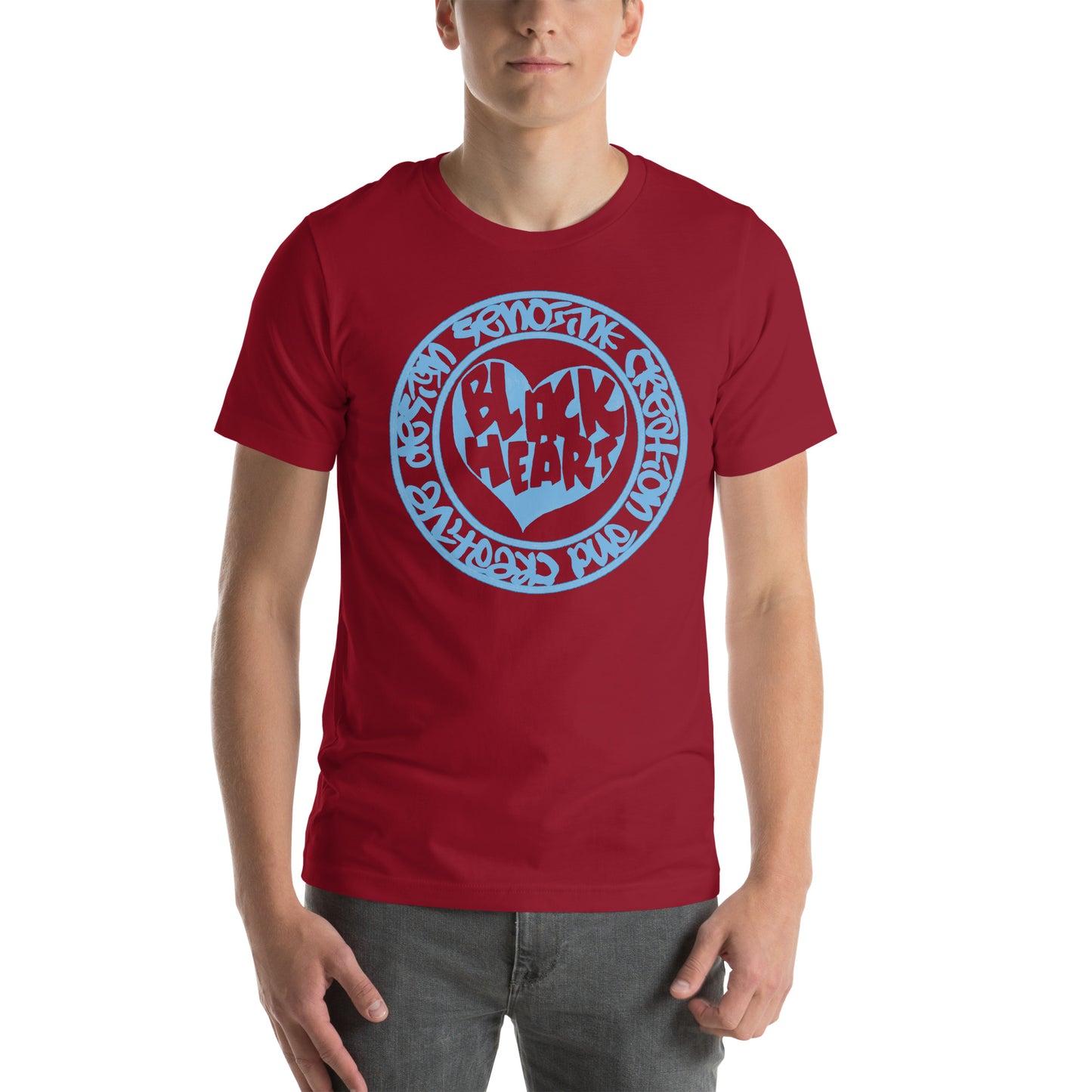 BLACK HEART BABY BLUE T-shirt