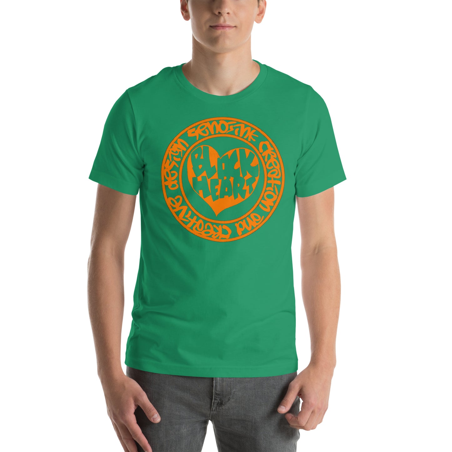 BLACK HEART ORANGE T-shirt
