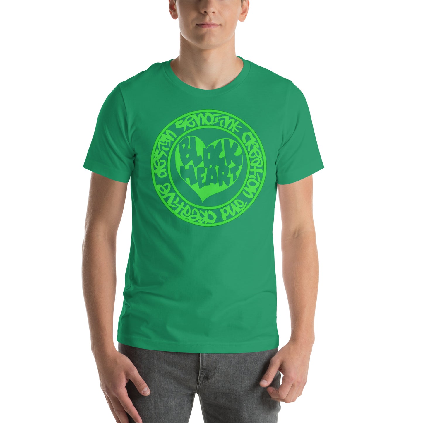 BLACK HEART GREEN T-shirt