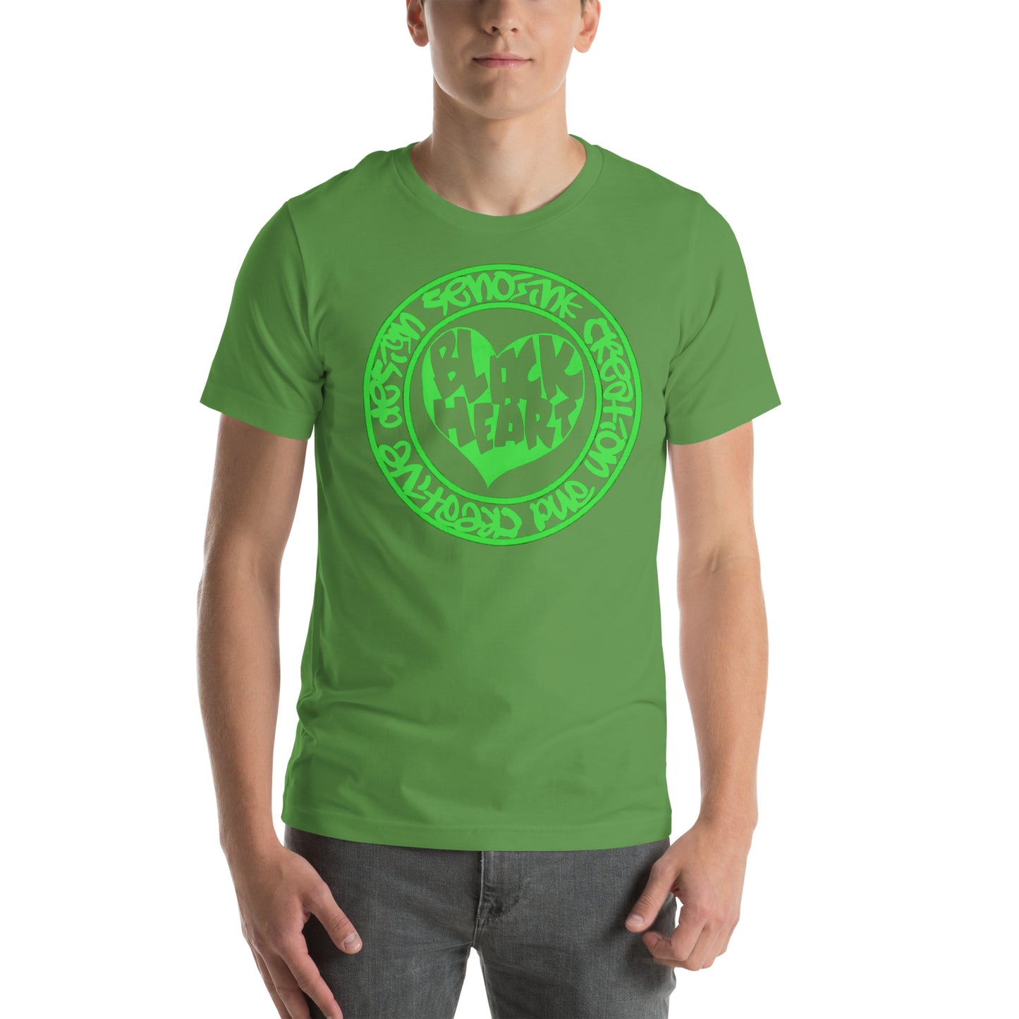 BLACK HEART GREEN T-shirt
