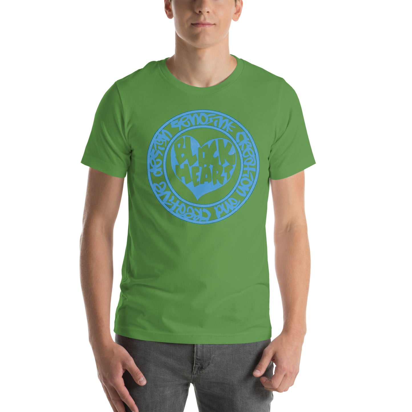 BLACK HEART BABY BLUE T-shirt