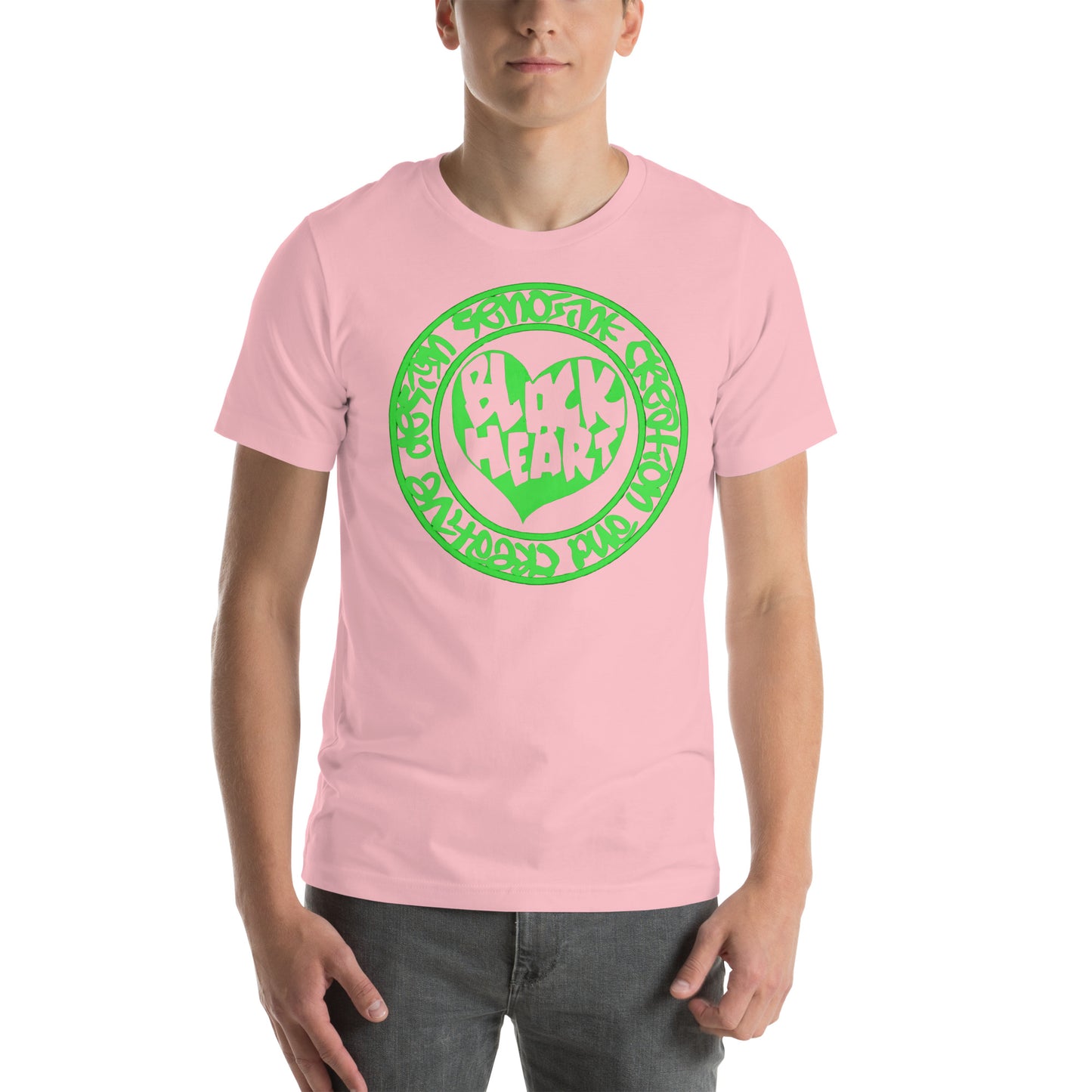 BLACK HEART GREEN T-shirt