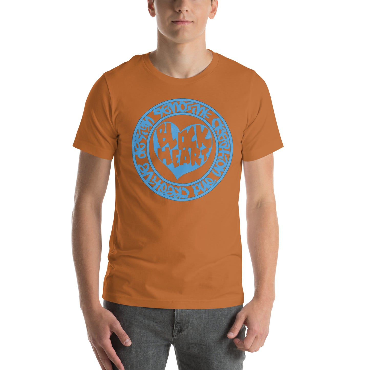 BLACK HEART BABY BLUE T-shirt