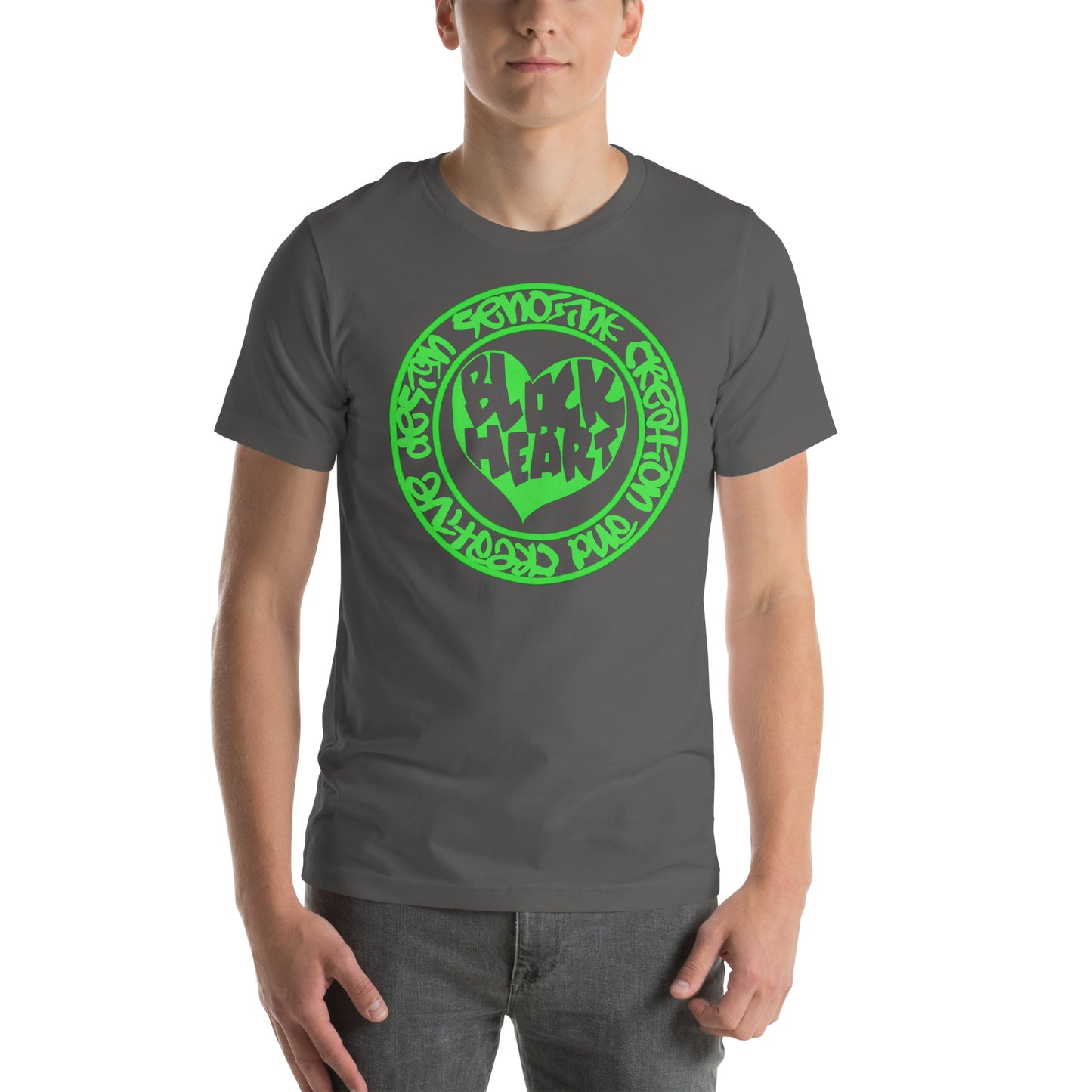 BLACK HEART GREEN T-shirt