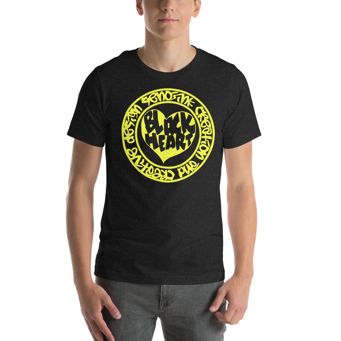 BLACK HEART YELLOW T-shirt