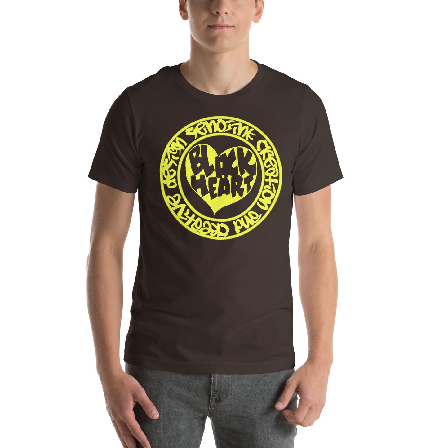 BLACK HEART YELLOW T-shirt