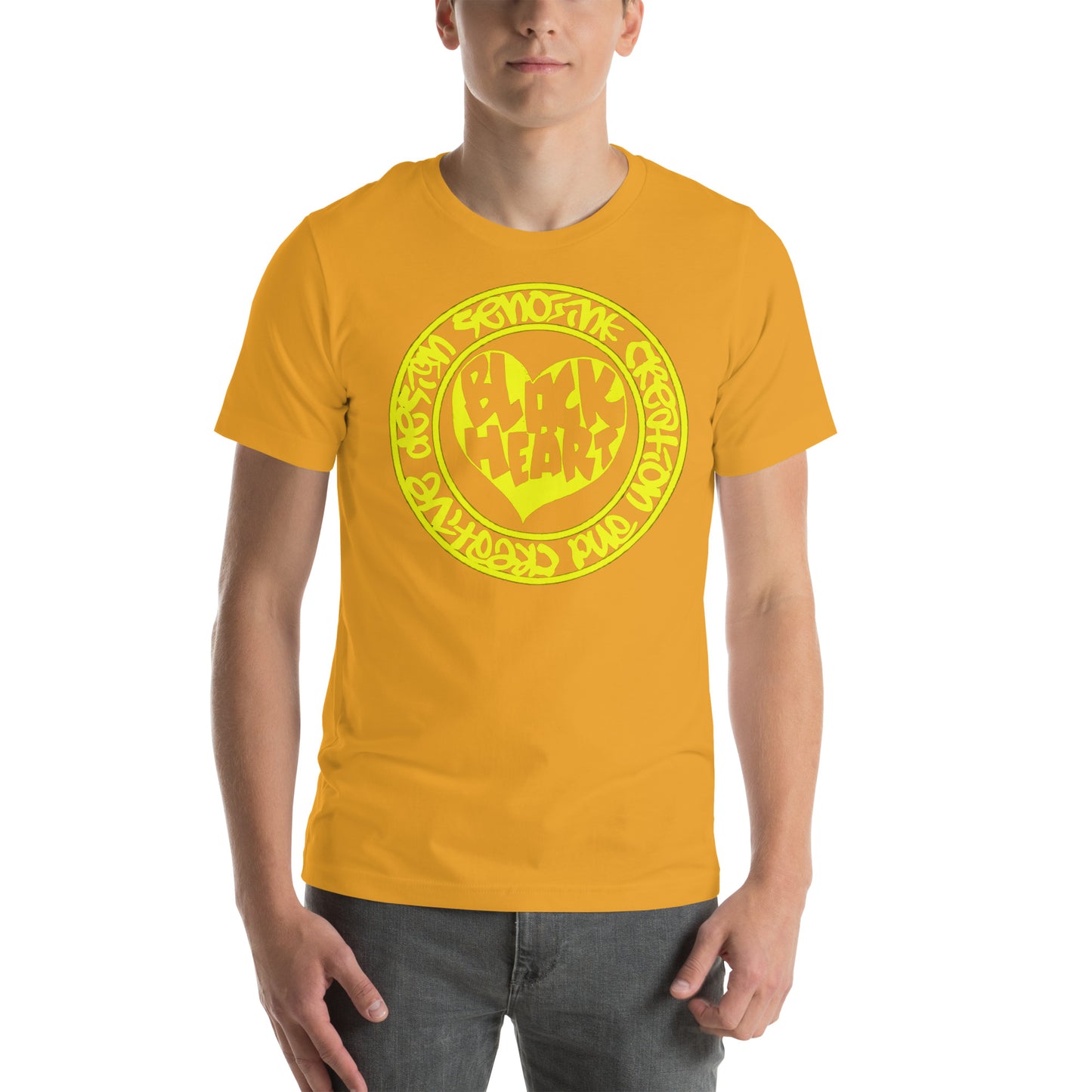 BLACK HEART YELLOW T-shirt